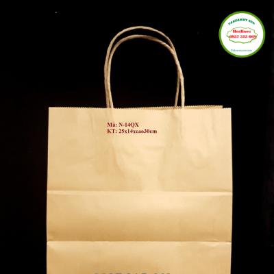 TÚI GIẤY KRAFT QUAI XÁCH, ĐÁY VUÔNG